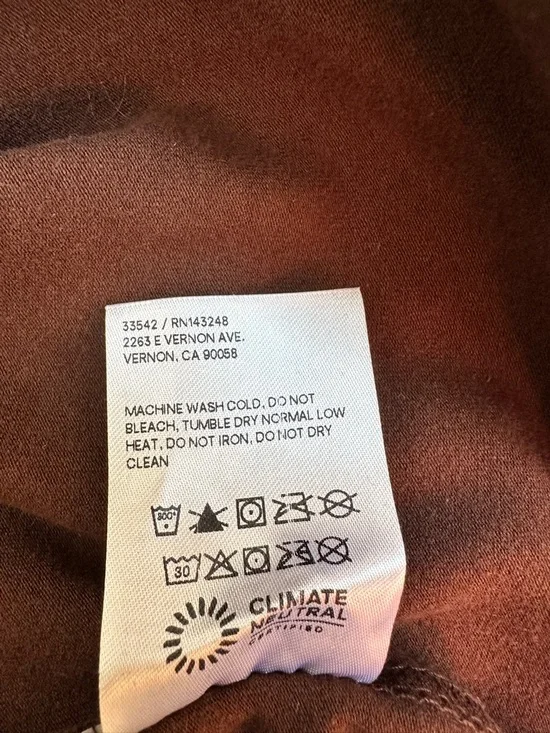 REFORMATION brown organic cotton knit two piece set, women’s size S - Picture 14 of 15